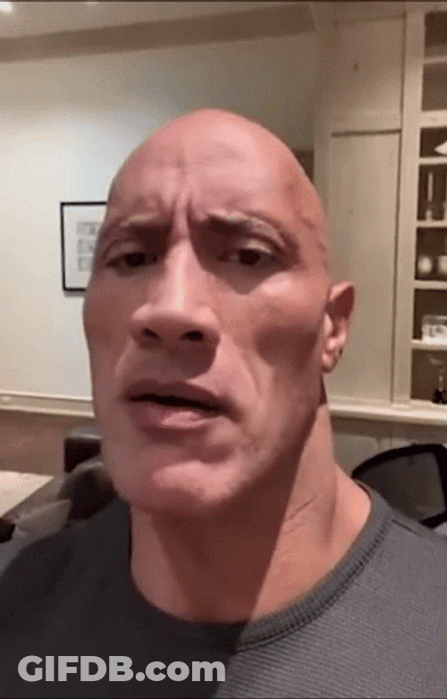 Dwayne The Rock Thinking Meme GIF