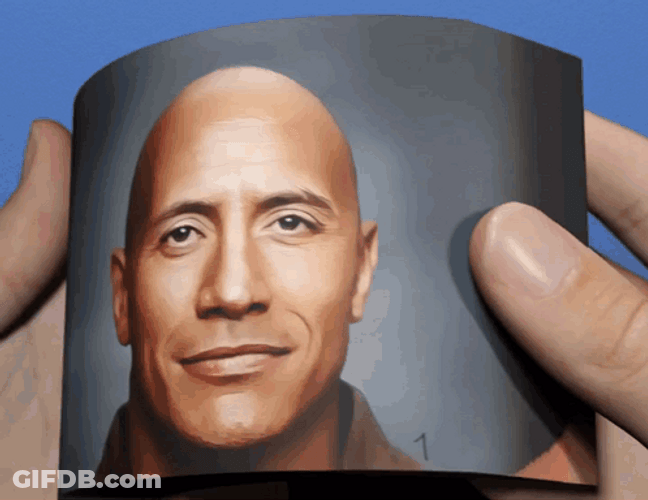 Dwayne The Rock Transition Flipbook GIF