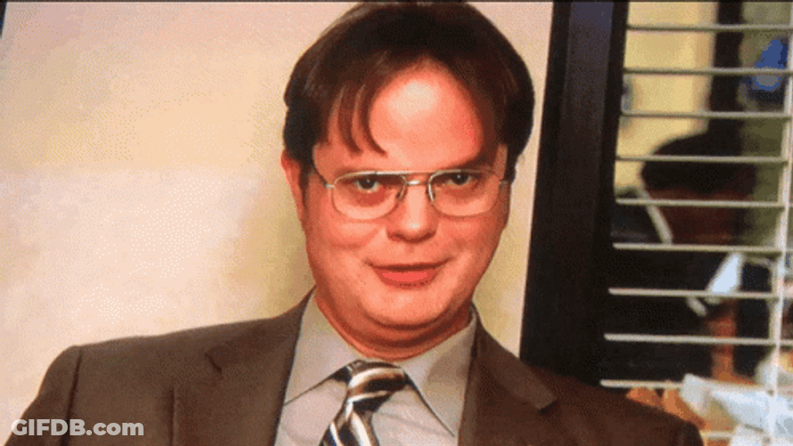 Dwight Schrute Contemptous Smile GIF