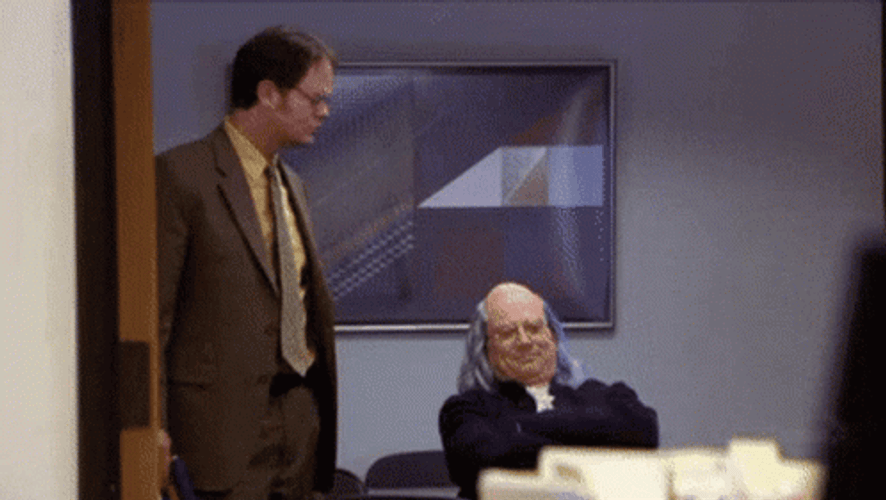 Dwight Schrute Excited With Benjamin Franklin GIF