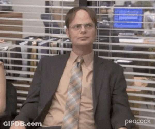 Dwight Schrute Indifferent Response GIF