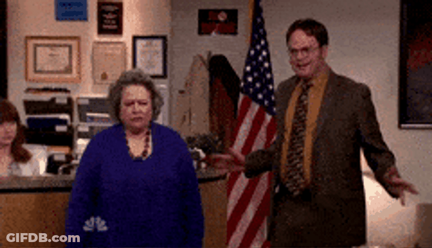 Dwight Schrute Jazz Hands Shake GIF