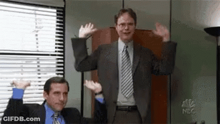 Dwight Schrute Michael Scott Raise The Roof GIF