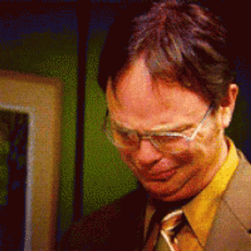 Dwight Schrute Saying Thank You And Crying Happy GIF