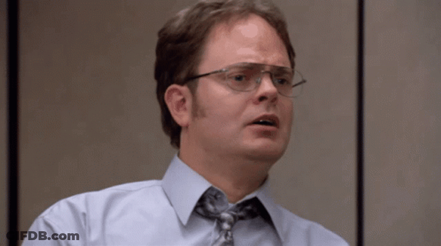 Dwight Schrute Shaking Head In Disbelief GIF