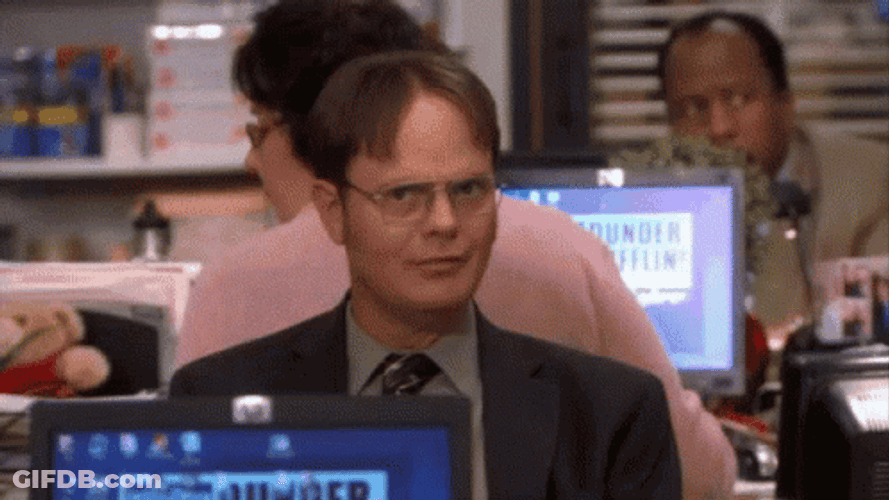 Dwight Schrute Shhh Secret Sign GIF