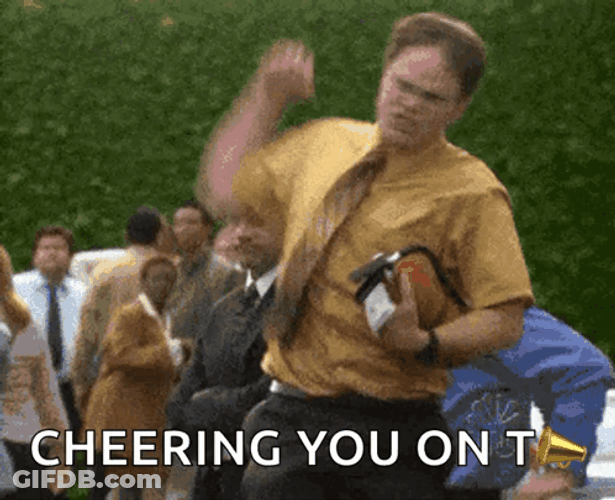 Dwight Schrute The Office Cheering You On GIF