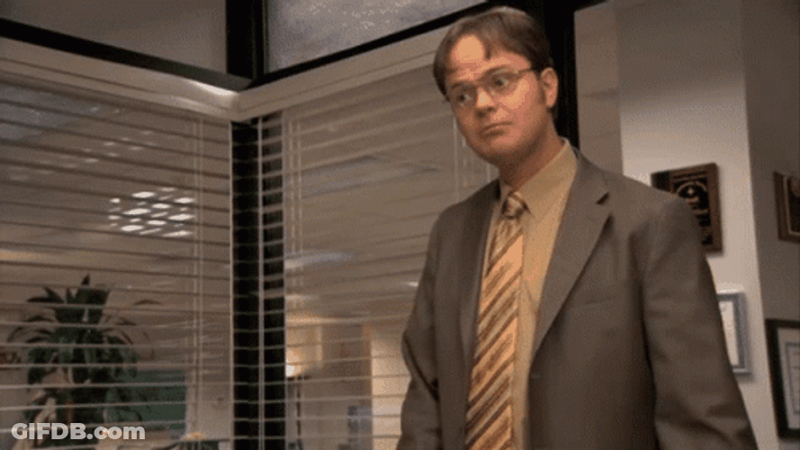 Dwight Schrute The Office Duck Funny Face GIF