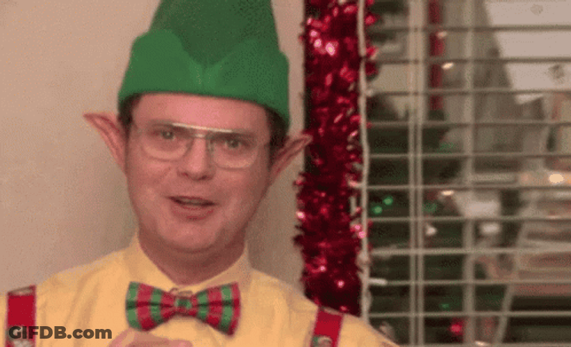 Dwight Schrute The Office Elf GIF