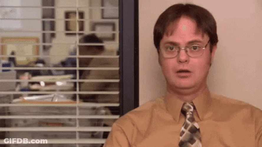 Dwight Schrute The Office Laugh GIF