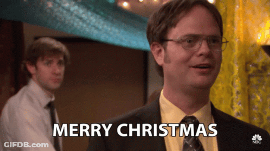 Dwight Schrute The Office Merry Christmas GIF