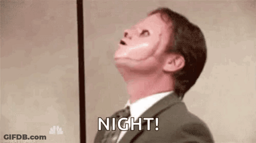 Dwight Schrute The Office Night Face Mask GIF