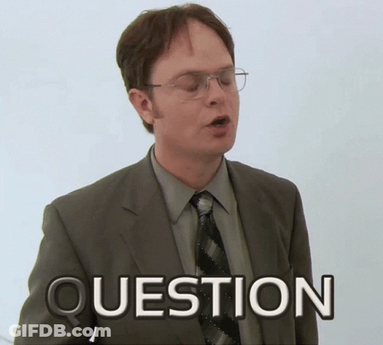 Dwight Schrute The Office Question GIF