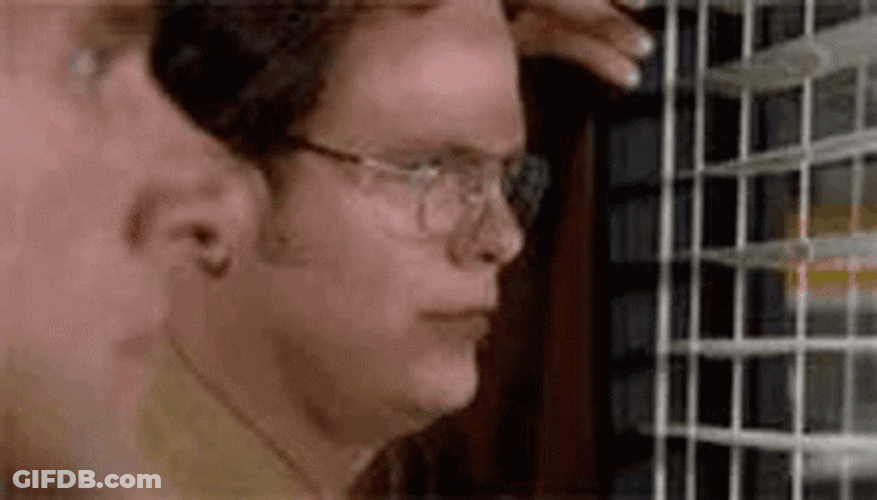 Dwight Schrute The Office Smirk GIF