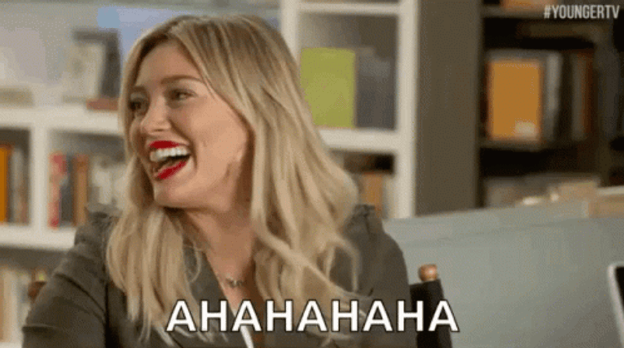 Dying Laughing Hilary Duff GIF