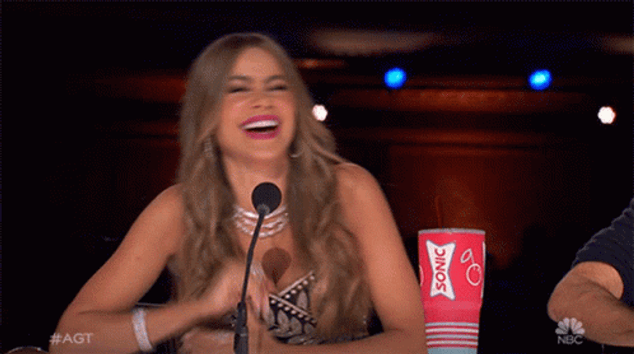 Dying Laughing Sofia Vergara AGT GIF