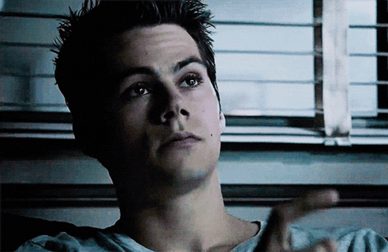 Dylan O'Brien Stiles Wink Point GIF
