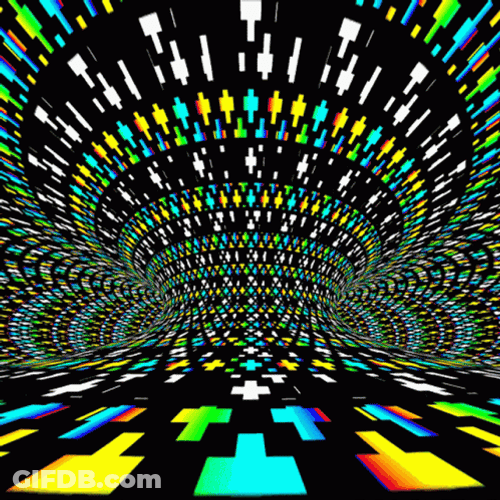 Dynamic Colorful Optical Illusion GIF