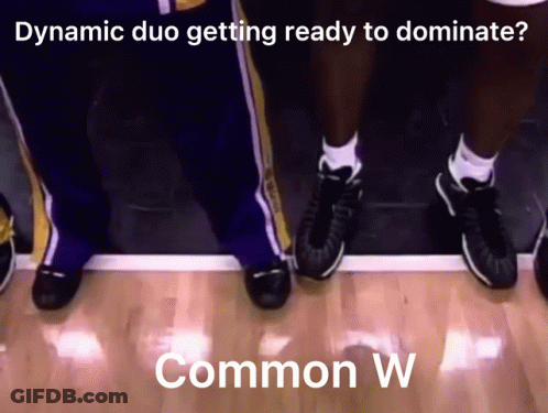 Dynamic Duo Getting Ready To Dominate Common W Basketball Court GIF