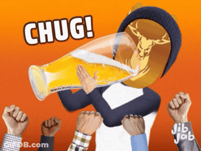 Dyngus Day Chugging Beer Cheer GIF