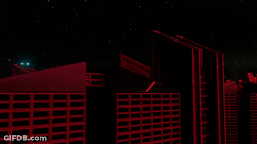 Dystopian Night City Animation GIF