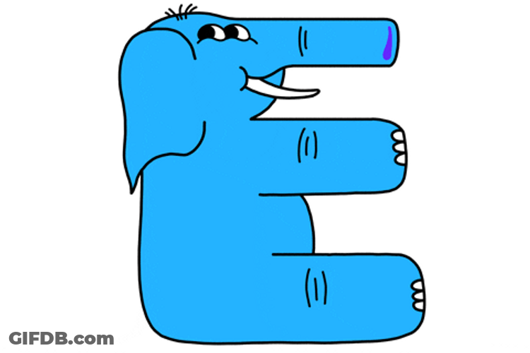 E Is For Elephant GIF