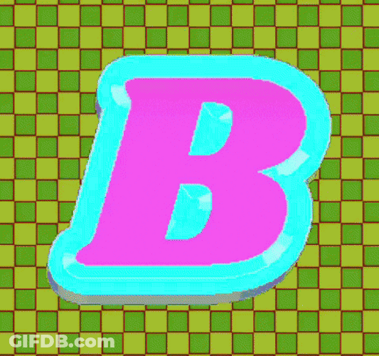 E Letter B Violet GIF
