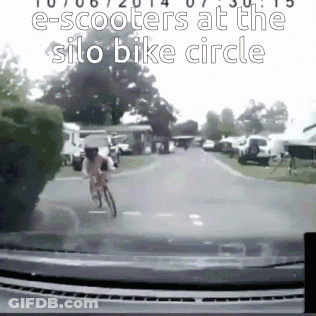 E-Scooters At The Silo Bike Circle On Screen GIF