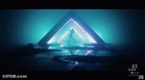 E3 Live Advertisement With Triangle GIF
