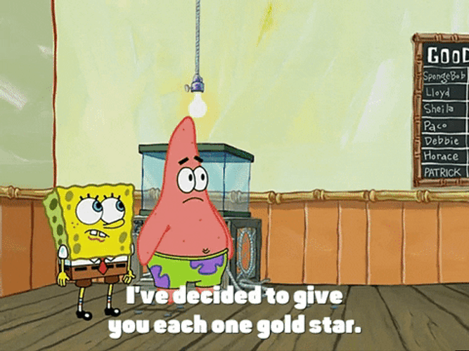Each One Gold Star SpongeBob GIF