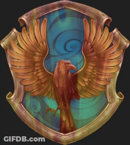 Eagle On Shield With Swirl Background GIF