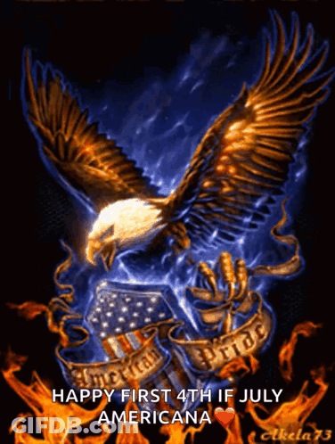 Eagle With Happy 4Th Of July GIF