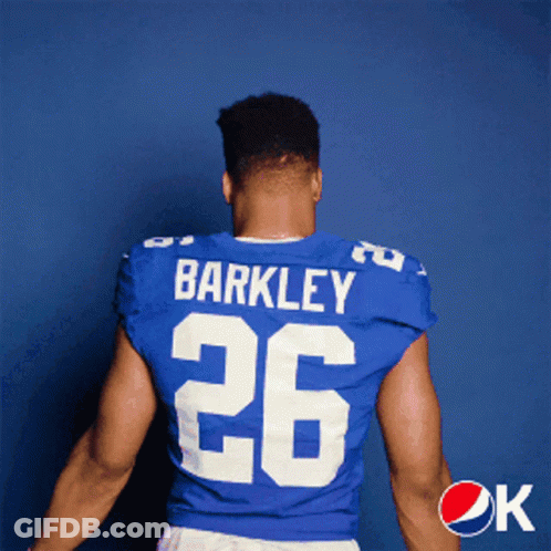 Eagles Legend Saquon Barkley On Football Field GIF