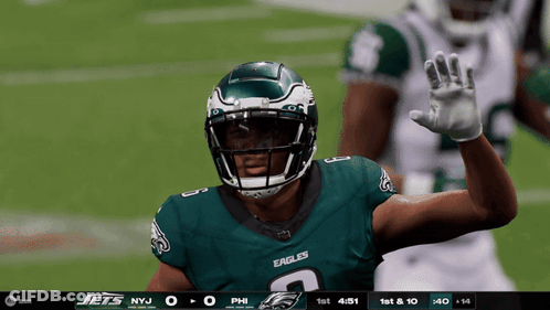 Eagles Player Waving GIF