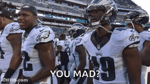Eagles Players Standing In Line Number 19 GIF