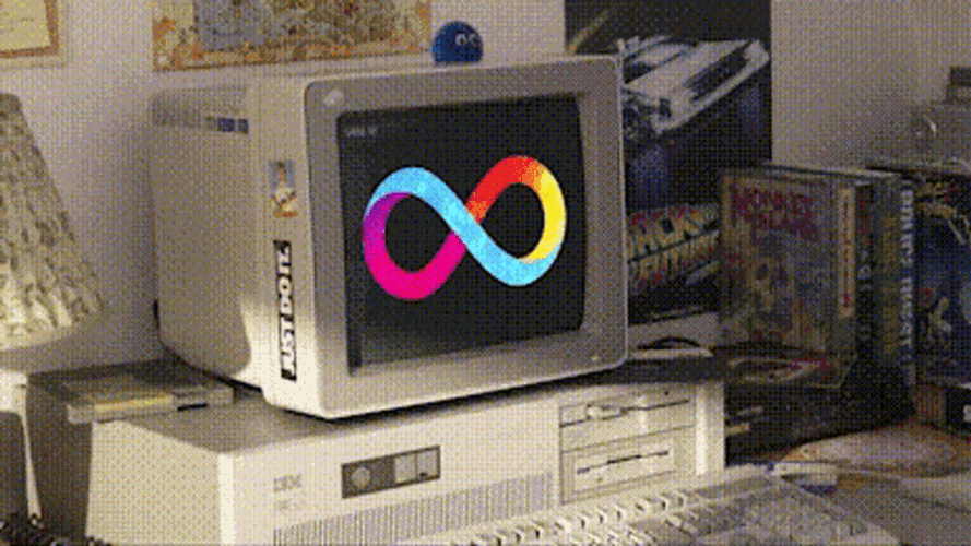 Early 90S Computer Infinity GIF