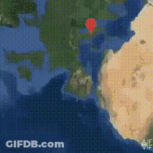 Earth Aerial View Middle East Pin GIF