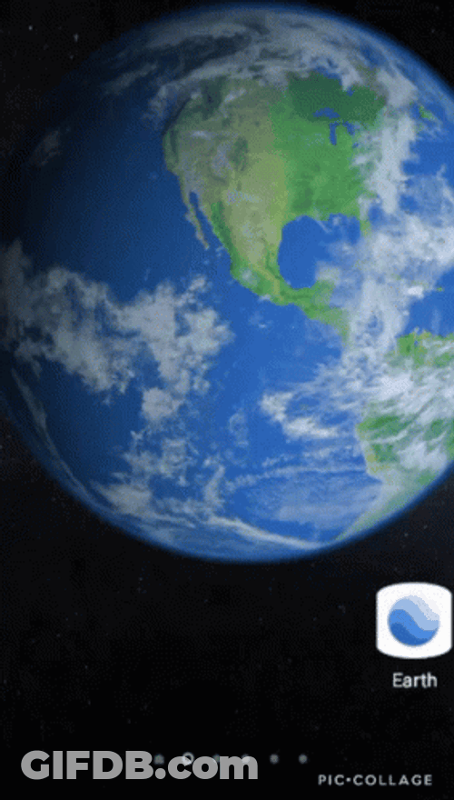 Earth Clockwise Rotation GIF