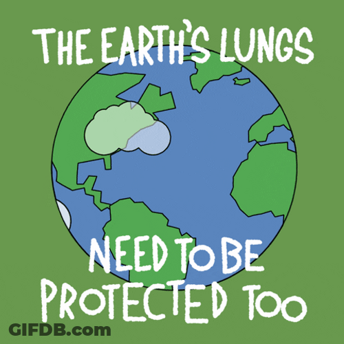 Earth Day Awareness Planet's Lungs GIF