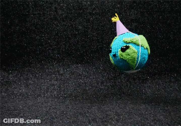 Earth Day Blowing Tiny Animal Figures GIF