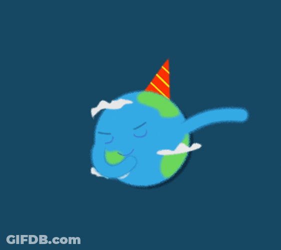 Earth Day Planet Dancing Celebration GIF
