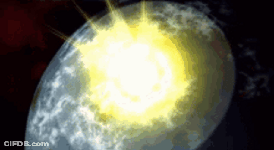 Earth Exploding Big Hole Explosion GIF