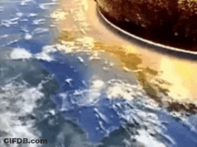 Earth Exploding Collision Close Up Slow Motion GIF