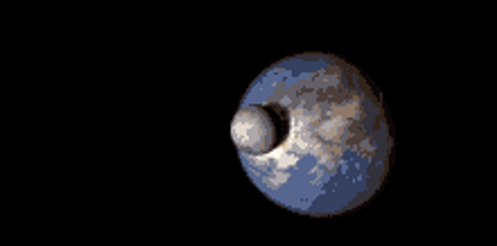 Earth Exploding Moon Impact Collision GIF