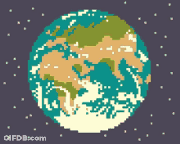Earth Exploding Pixel Animation Yeah GIF