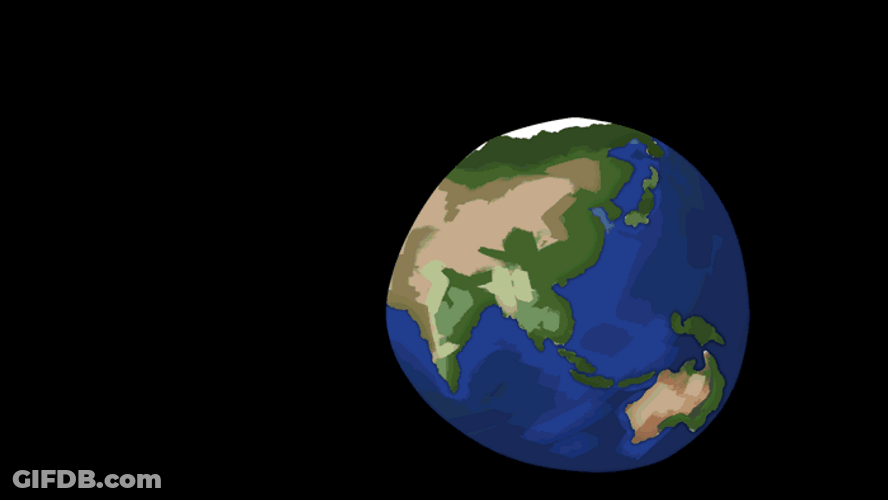 Earth Exploding Slight Collision Cartoon Animation GIF