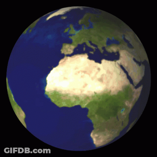 Earth Fast Rotation GIF