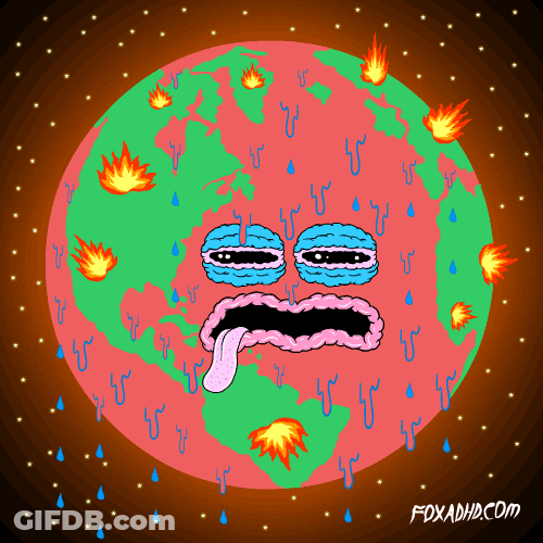 Earth Feeling Sick Global Warming GIF