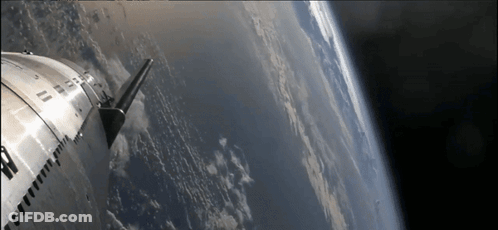 Earth From Space With Space Shuttle GIF
