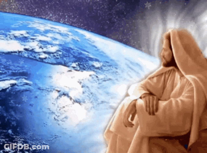 Earth Jesus Watching GIF